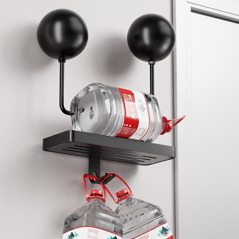 180 Rotating Motorcycle Helmet Rack Wall Mounted with Double Hook Detachable Bicycle Helmet Display Rack