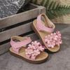 Girls' Floral Sandals Cute Princess Style Soft-Sole Sweet Shoes for Toddlers Cute Girls Shoes Casual Girls Shoes