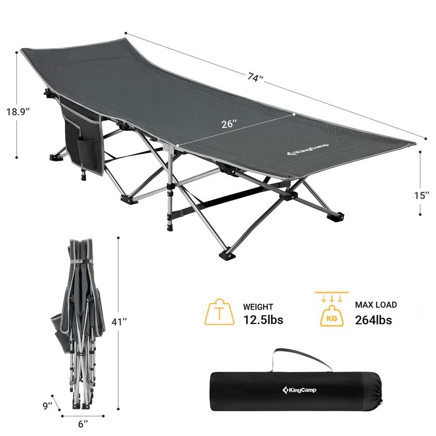 KING CAMP Comfort Folding Camping Lounger