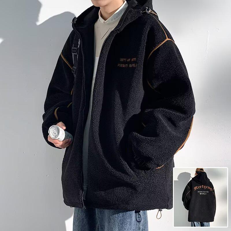 Men's Trendy Lambswool-Thickened Fleece Cotton Jacket - 2025 Spring/Autumn/Winter Collection