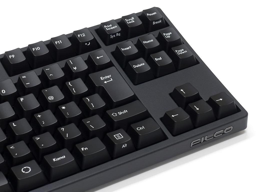 FILCO Majestouch TKSP Office Japanese Quiet Red Tenkeyless Numeric Black PBT 2 Color Molded Media NumLock Type Set, Layout, Axis, Keyboard, Keypad,