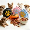 Round Cute Paw Print Silicone Dog Treat Pouch, Portable Waterproof Pet Training Reward Bag, Easy To Clean for Dog Training