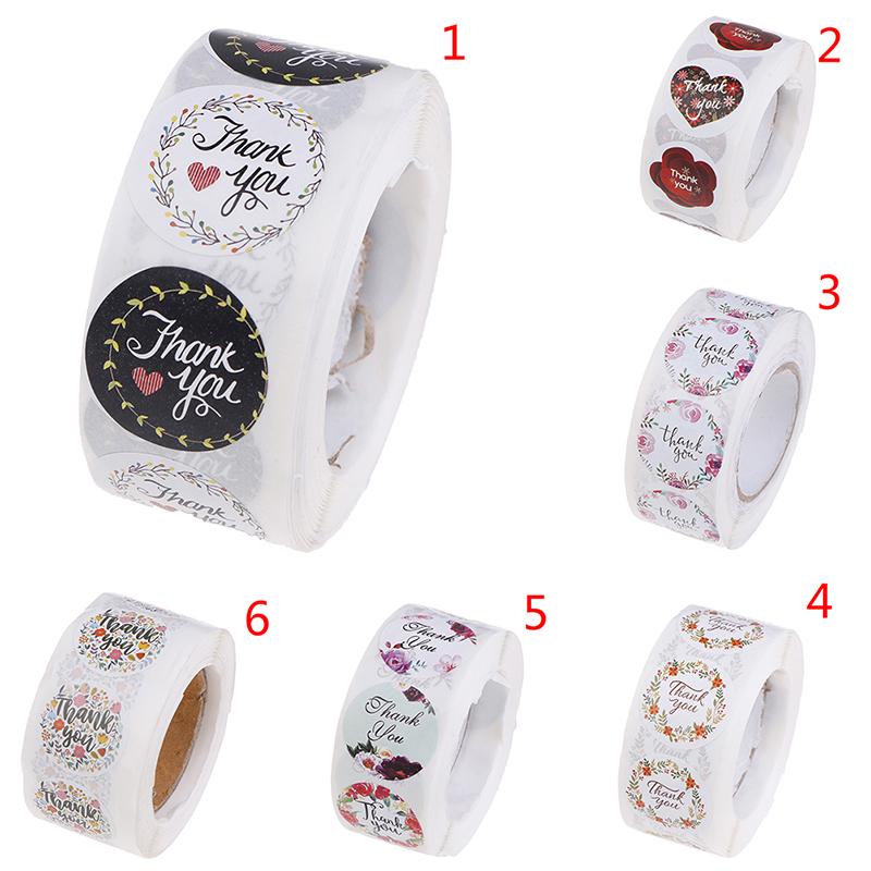 Thank You Stickers Seal Labels Cute Stickers 500Pcs Per Roll Stationery Sticker