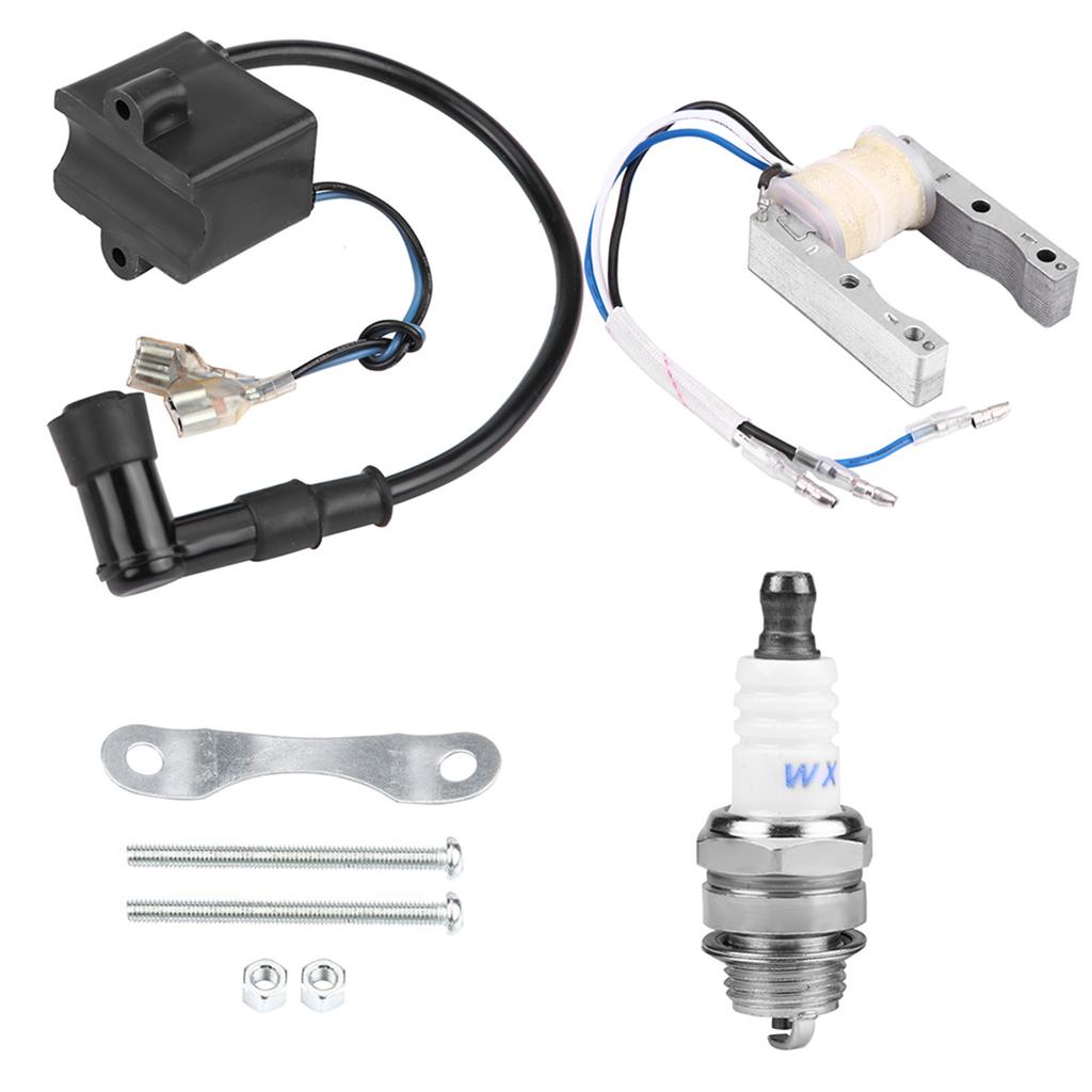 CDI Ignition Coil Magneto for Motorized 49cc 66cc 80cc Engine Bicycle Spark Plug