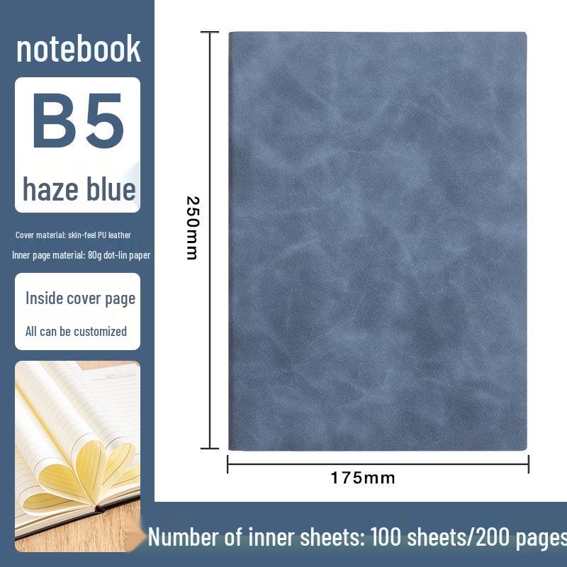 Custom Logo A5/B5 Leather Notebook Gift Set for Office Meetings