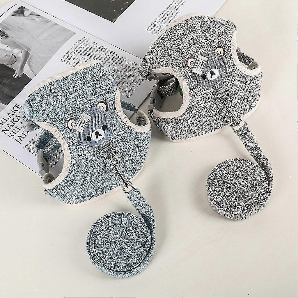 Breathable Mesh Pet Harness and Leash Set for Small Dogs Outdoor Walking