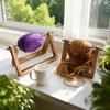 Handmade Solid Wood Yarn Rack: Knitting Spool Holder & DIY Storage Tool