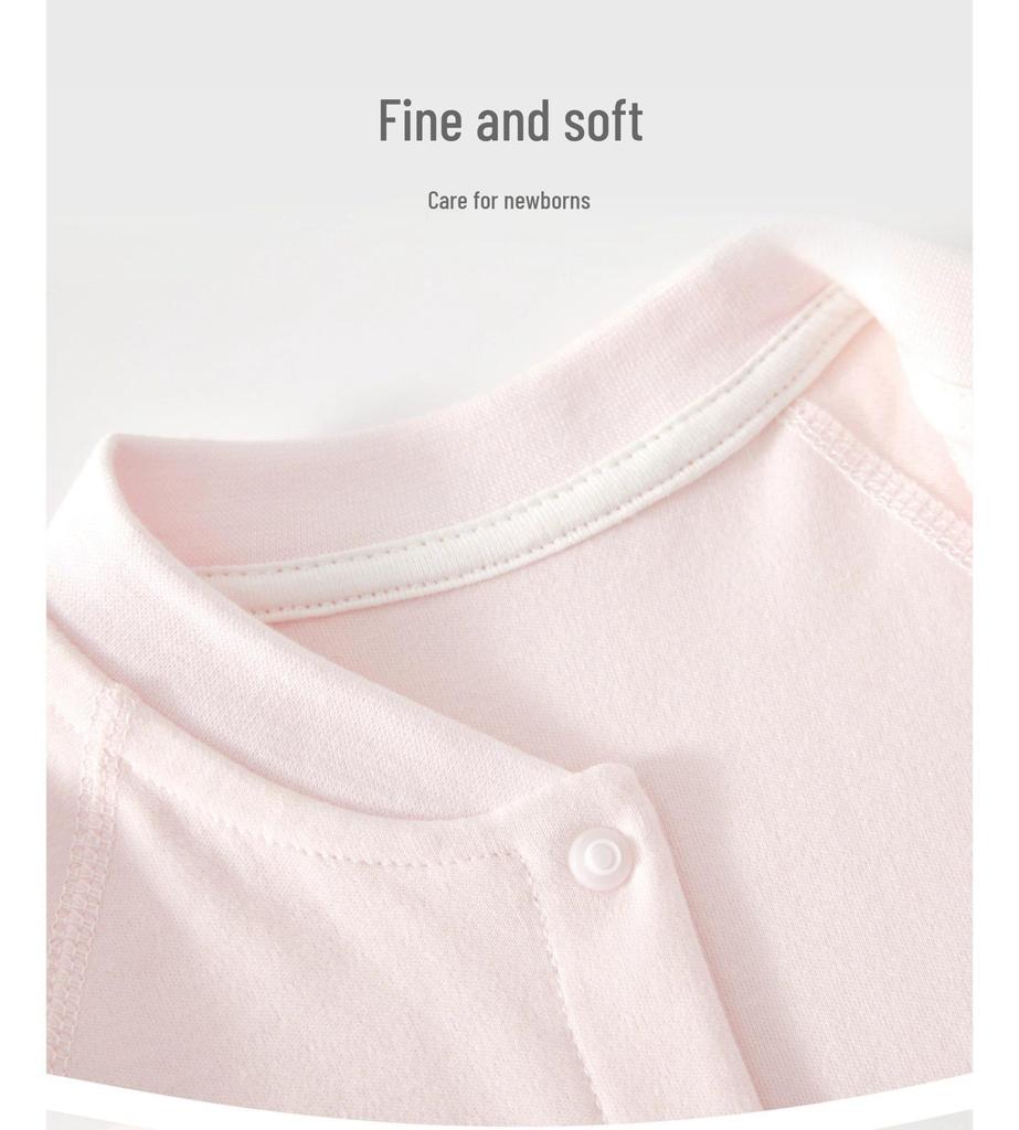 Pure Cotton Newborn Long Sleeve Bodysuit - Spring/Autumn Base Layer Pajamas