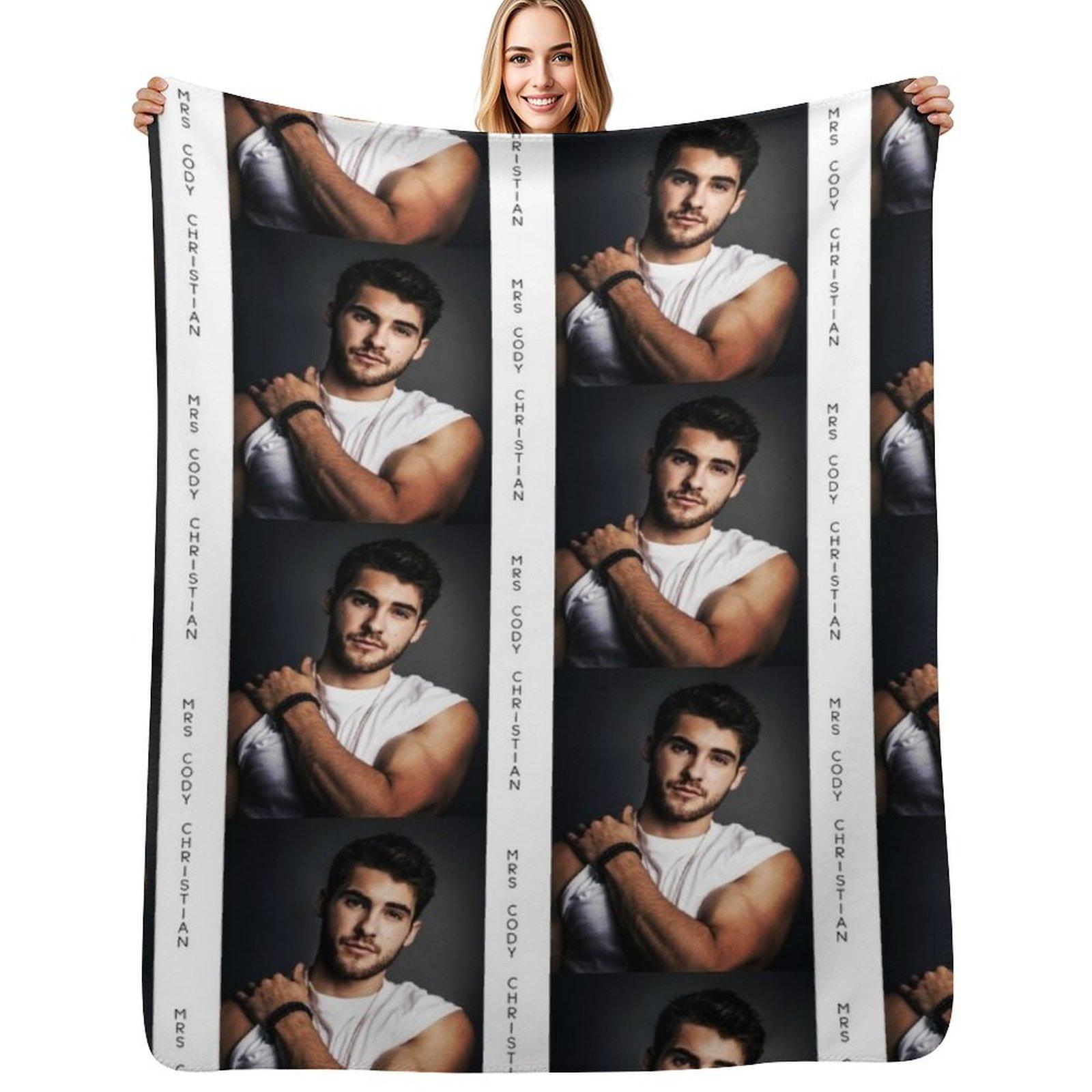 Cody christian( why, cause why not) Throw Blanket Warm Napping Blanket for Office Couch Bed Size: 75*100cm, Weight: 230 GSM