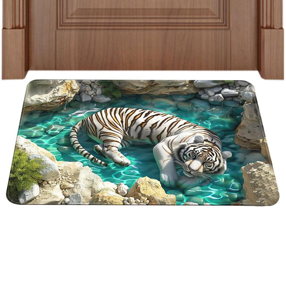 3D Optical Illusion Rug Non-slip Trap Doormat 3D Decorative Rug For Entrance Kitchen Bathroom Indoor Halloween Porch Decorations