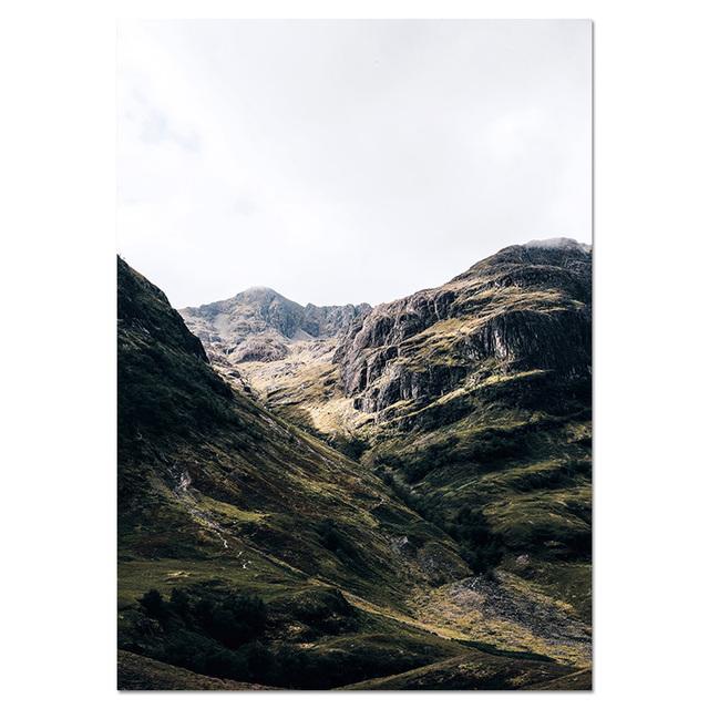 Mountain Coastal Landscape Poster Nordic Decoration Wall Art Print Canvas Painting Decorative Picture Scandinavian Home Decor