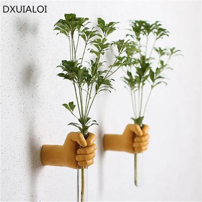 Nordic Style Indoor Wall Hanging Flower Pot Living Room Wall Personality Creative Decoration Vase Glass Vase DXUIALOI