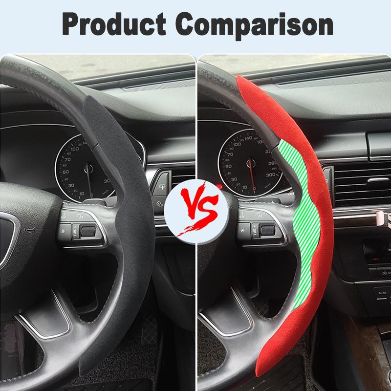 2 Pezzi Coprivolante Auto in Camoscio Antiscivolo Guscio Protettivo Per Porsche 911 Cayenne Carrera-GT 928 Panamera Boxster Macan 918