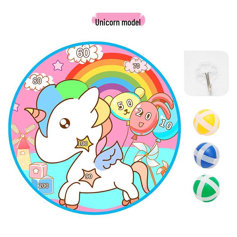 Kids' Cartoon Sticky Ball Dartboard - Educational Indoor Target Sports Toy