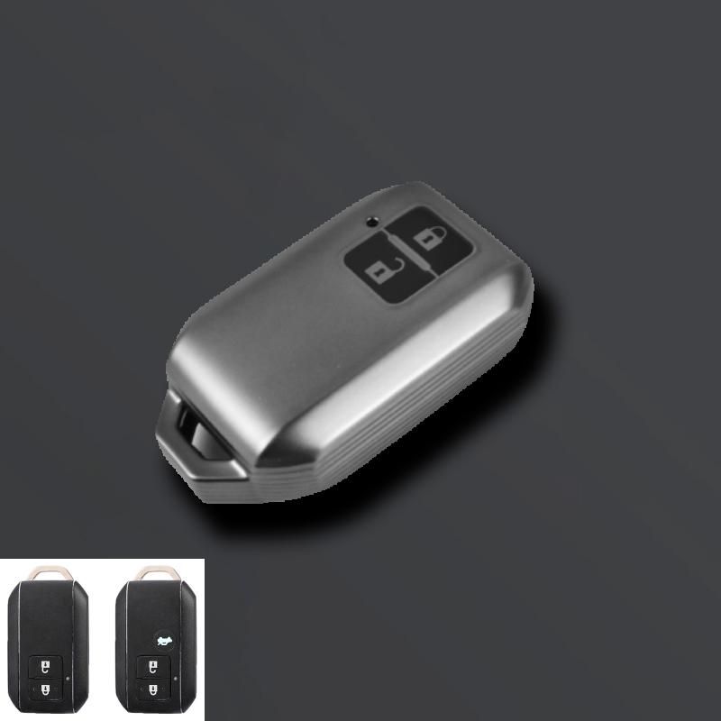 

Grey Tpu Car Remote Key Case Cover Shell For Suzuki Ertiga Swift Wagon R 2 Button Protected Holder Keyless Fob Accessories