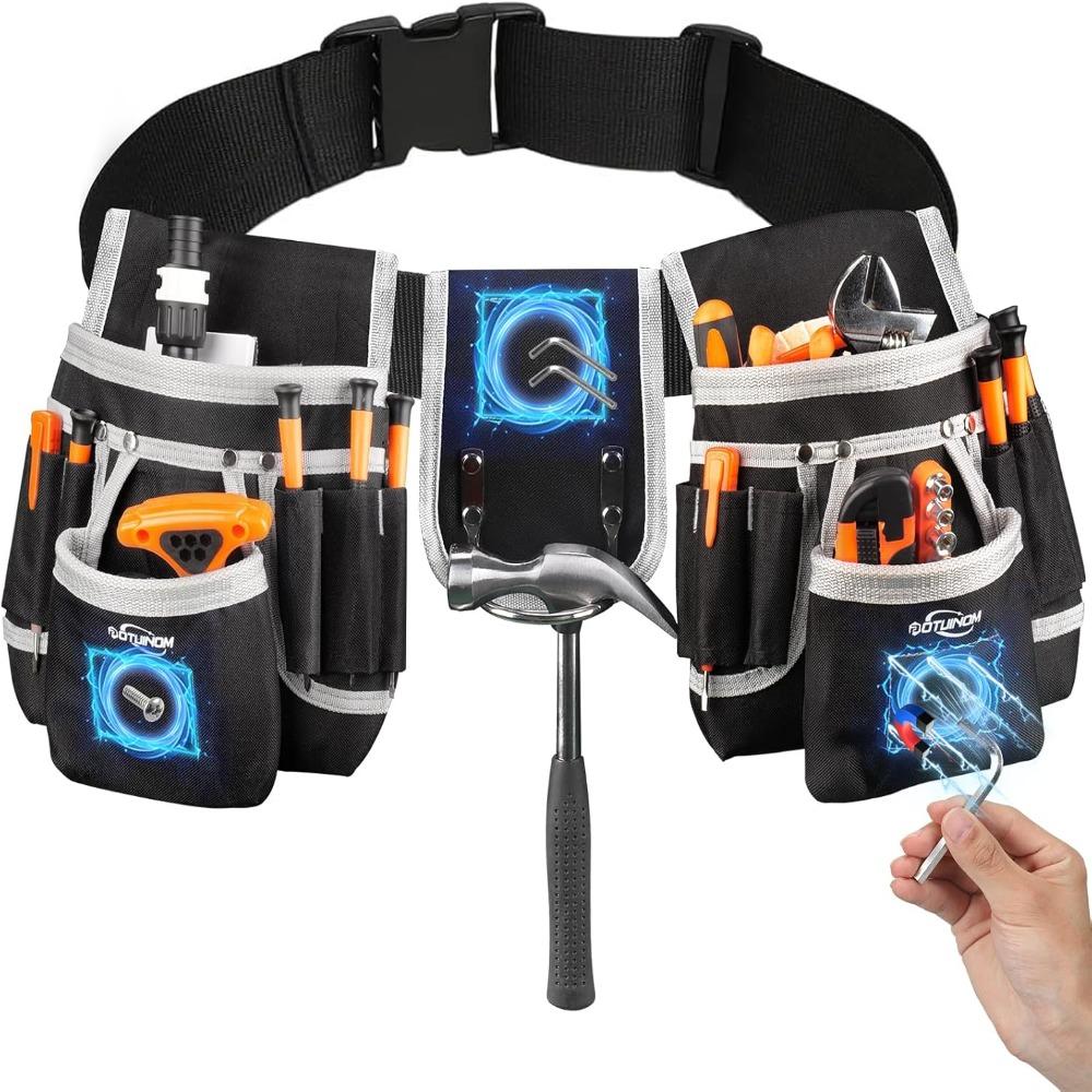 Heavy Duty Magnetic Tool Belt Detachable Toolbelt Professional Tool Pouch Mechanic