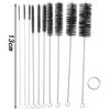 10pcs/set Multifunctional Portable Stainless Steel Household Bottle Brushes Cleaner Glass Washing Tube Cleaning Brush Set