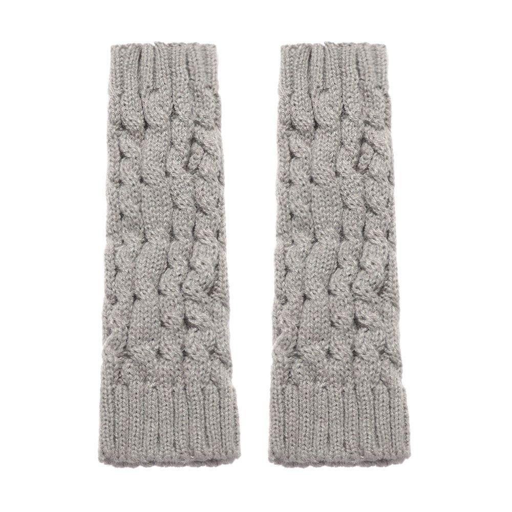 Thick Warm Arm Warmers Fingerless Gloves Long Knitted Gloves Fingerless  Mittens Button Mitten