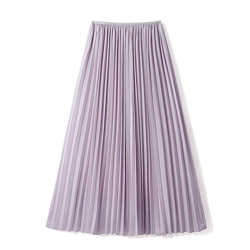 Women's Flowy Pleated Mesh A-line Long Skirt