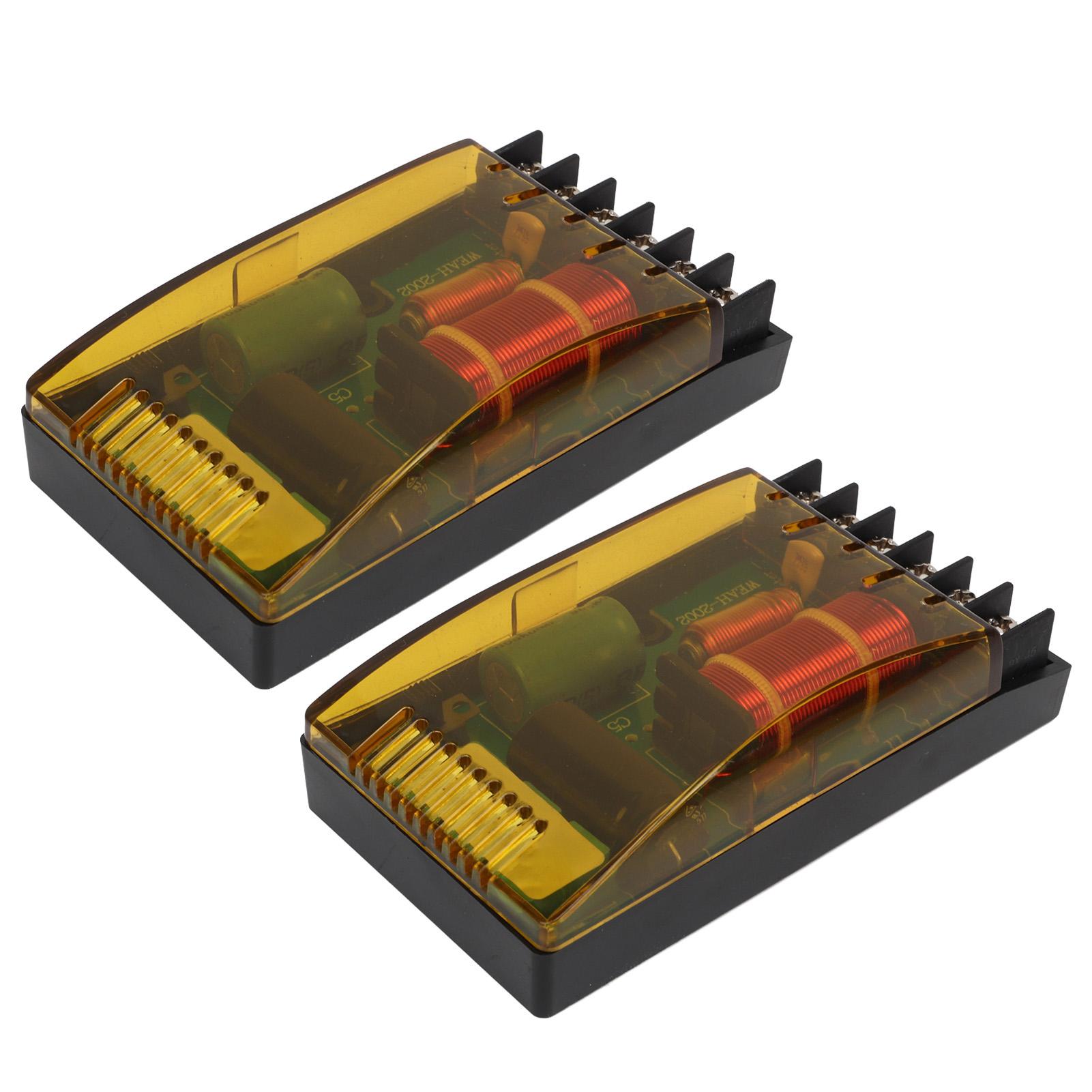 

Пара 2-полосных автомобильных аудио кроссоверов, универсальных, 120 Вт, защита от перегрузки по току, аудиочастотный делитель 12 В