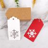 Snowflake Kraft Paper Gift Tags - Christmas Labels for Wine Bags & Decorations