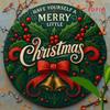 Vintage Metal Tin Sign 8x8 Inch Retro Christmas Holly Berry Wall Decor for Home Bar Cafe