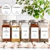 191 Spice Jar Labels Preprinted Minimalist Stickers - White Waterproof Label - Fit Round or Rectangle Spice Jars - Herb Seasoning Kitchen Pantry