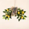 Artificial Lemon Flower Wreath Realistic 55x30cm Faux Lemon Swag for Home Door Shop Kitchen Decor