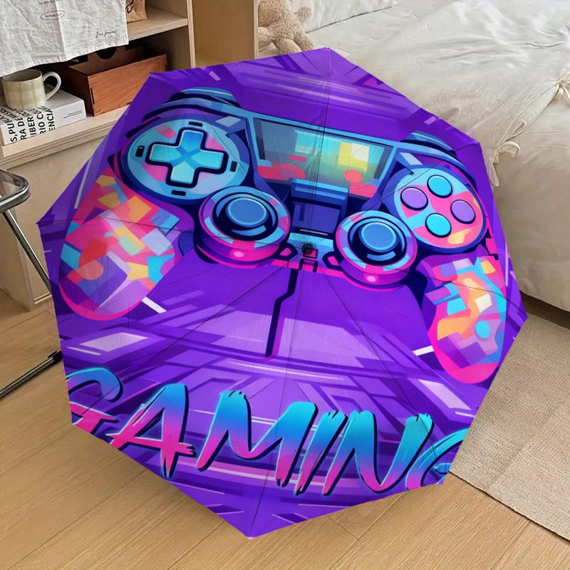 1pc Gamer Controller Pattern Umbrella Design Automatic Opening and Closing Umbrella, High-quality Travel Umbrella, c1128193