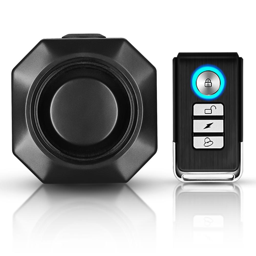 Extractme Wireless Motorcycle Burglar Alarm Remote Control 110dB Vibration Sensor Electric Bike Scooter Safety Protection Alarm
