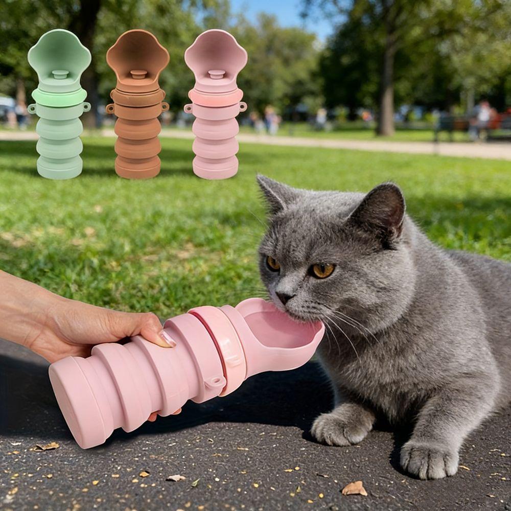 Silicone Collapsible Dog Water Bottle Leak-proof Large Capacity Dog Water Cup Detachable Food Grade Pet Water Dispenser