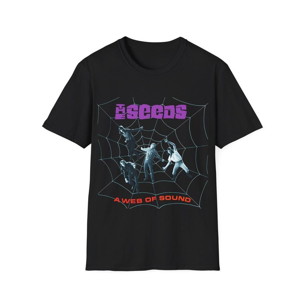 

the seeds 1968 album a web of sound album cover tshirt 2XL