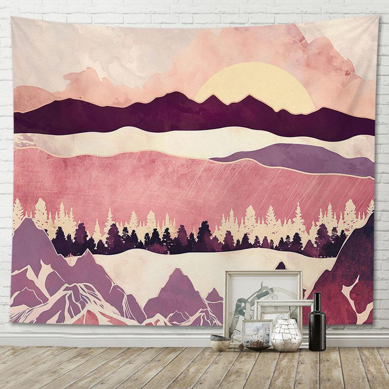 Beautiful Tapestry Room Decoration Abstract Mountain View Home Wall Hanging Background Cloth