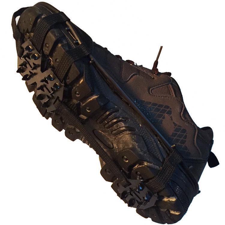 ZS Tactical Outdoor Sports 24-Tooth Ice Cleats: Non-Slip Shoe Chains for Mountaineering and Snow