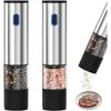 Electric Salt and Pepper Mills USB Rechargeable Spice Mill Electric with 80ml Container,Adjustable Coarseness