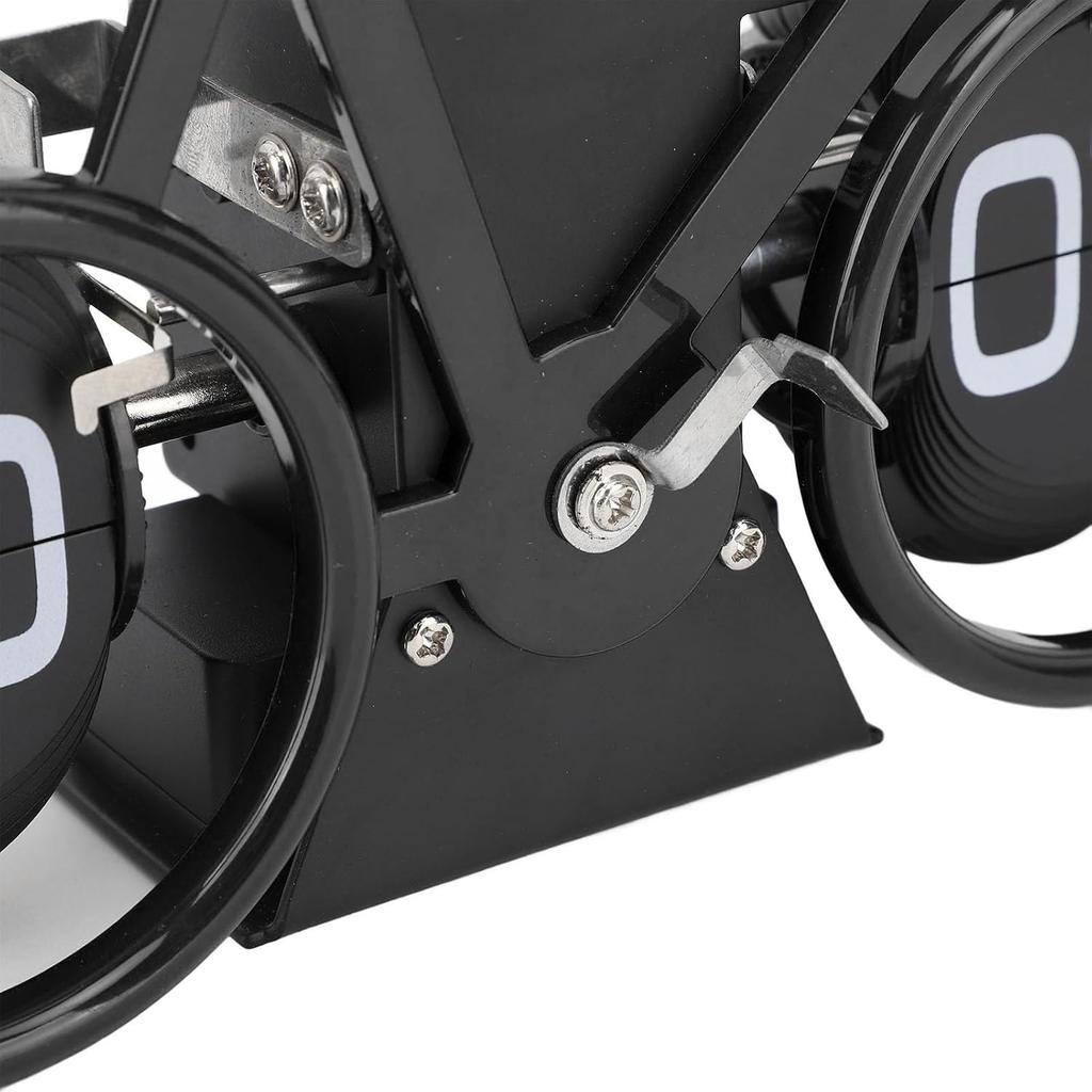 Desk Clock Bicycle Shape Flip Vintage Decor Clock for Desk Clock Flip Down Clock Novelty Desk Clock (Black)