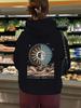 European and American Women's Kangaroo Pocket Fleece-Lined Hoodie with Stars Print - Autumn/Winter Collection