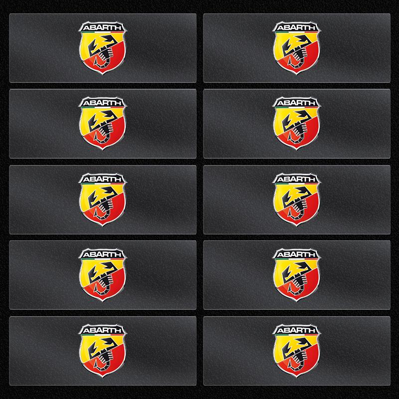 2/5/10 szt. Naklejka z logo samochodu Naklejki na konsolę środkową Akcesoria samochodowe do Fiat Abbas 124 125 500 Abarth Palio Punto Stlio Tipo Panda Doblo