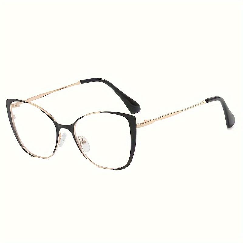 

Cat Eye Color Block Frame Clear Lens Glasses Fashion Computer Glasses Optical Spectacles For Women