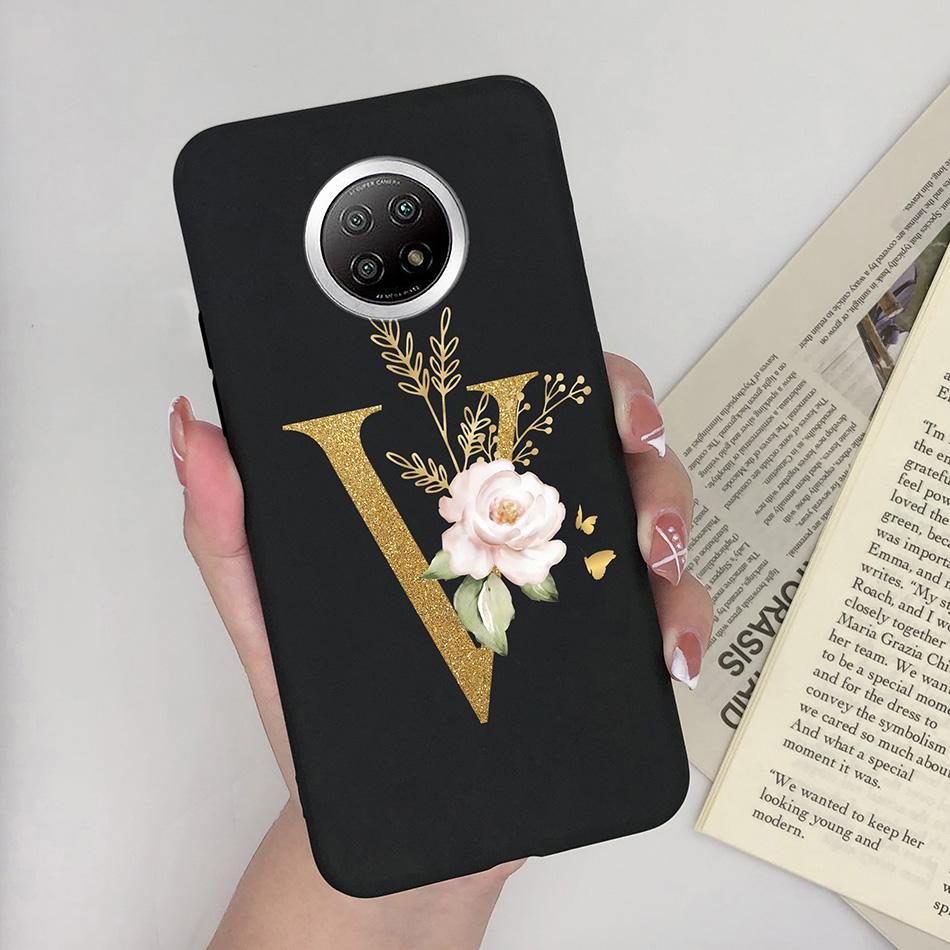 Flower Letters For Xiaomi Redmi Note 9T 5G Case Cover Soft Silicone Bumper Protective Phone Cases For Redmi Note9T 9 T Fundas
