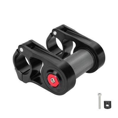 Fold Bike Stem Adjustable Double Stem 25.4mm Handlebar Risers Adapter Aluminum Alloys Cycling Stem Easy To Install