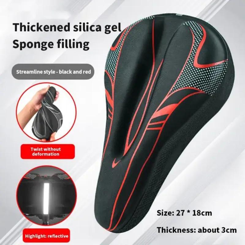 3D MTB Bike Saddle GEL Bicycle Seat Cover Unisex Road Bikes Bicycle Soft Bike Seat Covers Carbon Journey Cycling Accessories