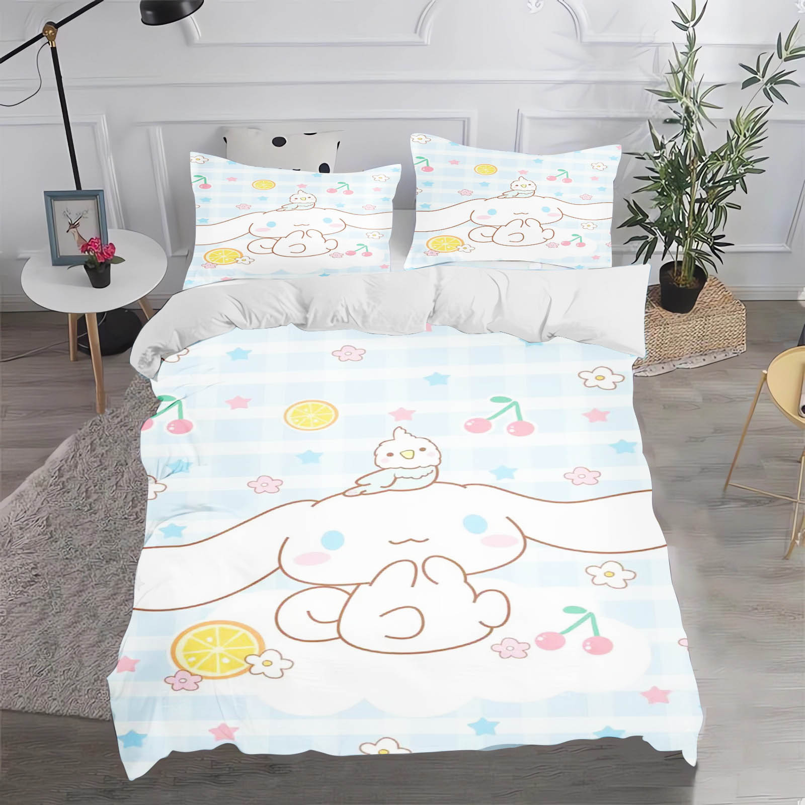 

Cinnamoroll MINISO Sanrio Bedroom Children S Bedding Set Duvet Cover Comforte Queen With Pillowcase Christmas Gifts Home 135x200cm