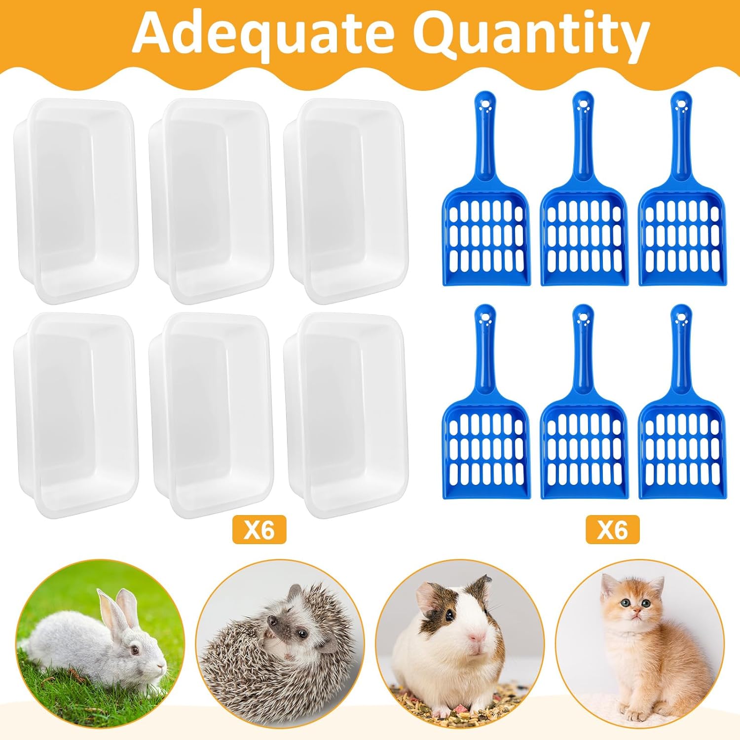 

Набор из 6 предметов: маленький кошачий лоток с лопаткой, 15 x12 x4 , легко чистящийся туалет для кошек, кроликов, морских свинок, хомяков United States