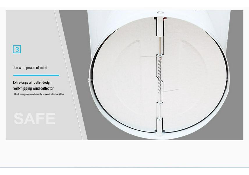 Square Wall-Mount Axial Fan for Strong Kitchen & Bathroom Ventilation