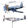 1Pc Metal Aircraft Weather Vane Sculpture Windmill Ornaments Outdoor Courtyard Garden Decoration Pinwheel Airplane Wind Spinner
