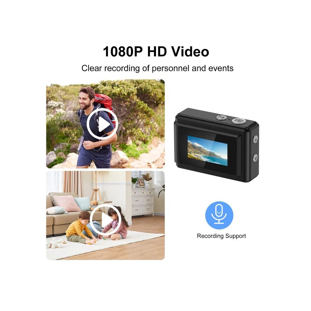1080P HD Video 12MP Foto Tragbares LED-Display 6 Filter Unterstützt Digitalkamera Schlüsselanhänger-Kamera für Reise Studium Aufnahme