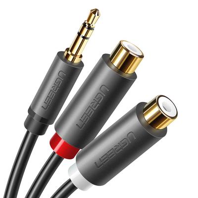Ugreen RCA-Umwandlung Stereo-Mini-Kopfhörerbuchse RCA-Kabel Rot Weiß Audio HiFi-Klangqualität Kompatibel mit alten Geräten wie Stereo-Alten Mini 2RCA