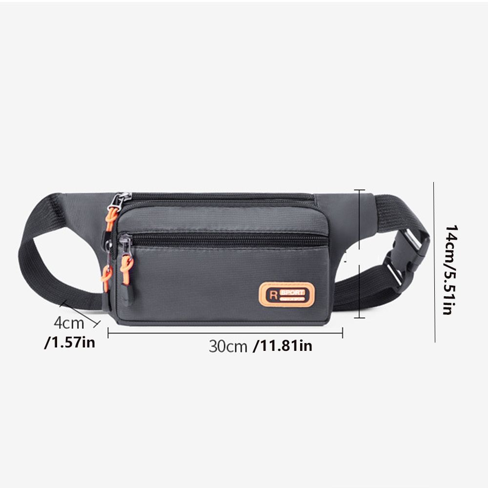 Waterproof Men's Waist Pack Adjustable Strap Sports Cross -body Bag Men's Chest Bag  Running