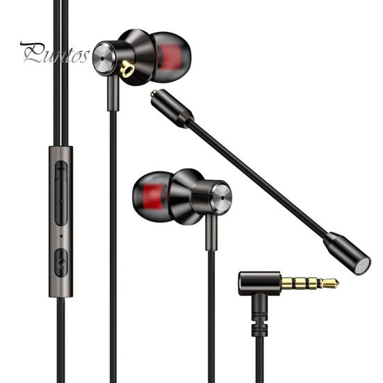 

Проводные наушники, эргономичные наушники с двойным микрофоном, стерео, универсальные металлические наушники с L-образной вилкой для игр